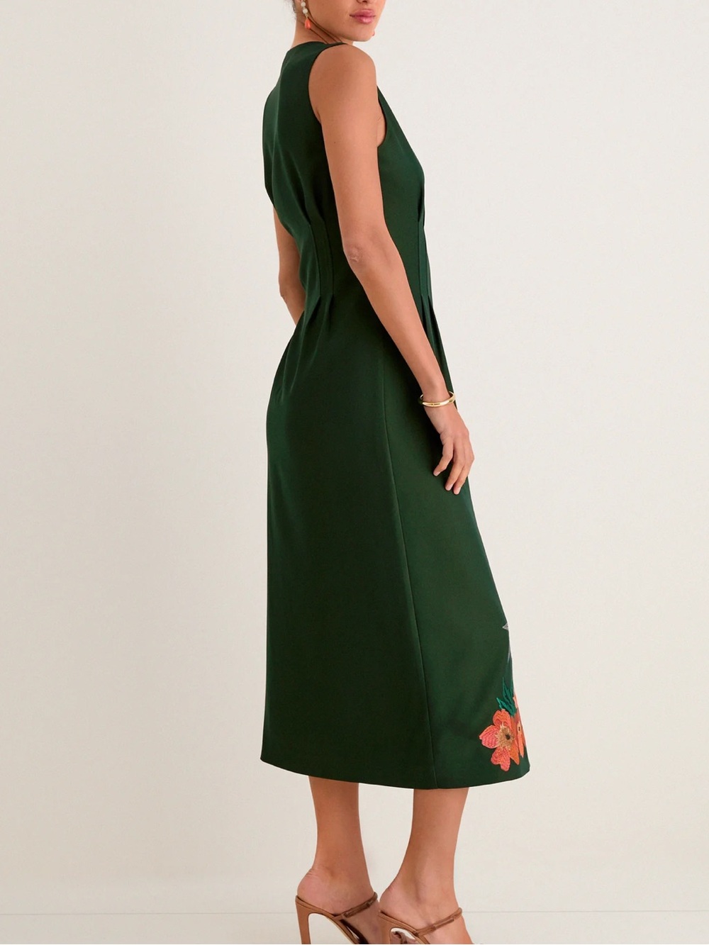 Tuckernuck Verdant Green Crepe Embroidered Nell Dress - Picture 7 of 10